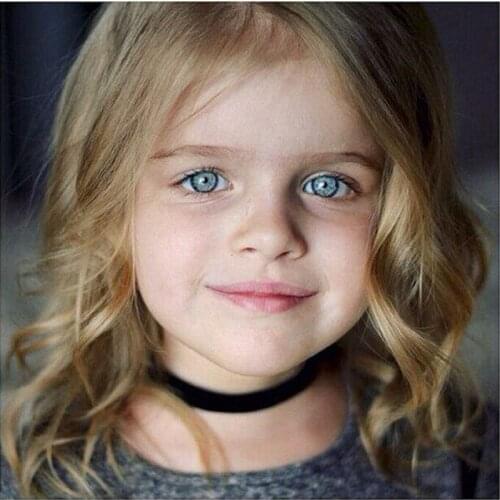 1 Pc Children Velvet Choker Necklace Kids Cute Simple Short Clavicle Necklaces Fashion Jewelry s for Girls 3 Colors