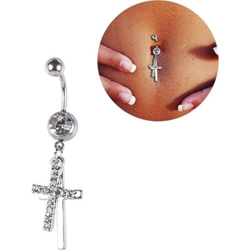 1PC crystal Steel Belly Piercings Navel Piercing Sexy Piercing Ear Piercings Navel Earring Body Jewelry Rhinestone Body Ring Jew