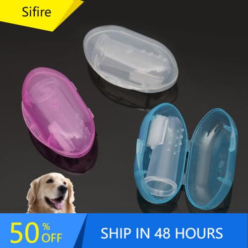 1pc Rubber Pet Finger Toothbrush Dog Toys Environmental Protection Silicone Glove for Dogs and Cats Clean Teeth Pet Accessories