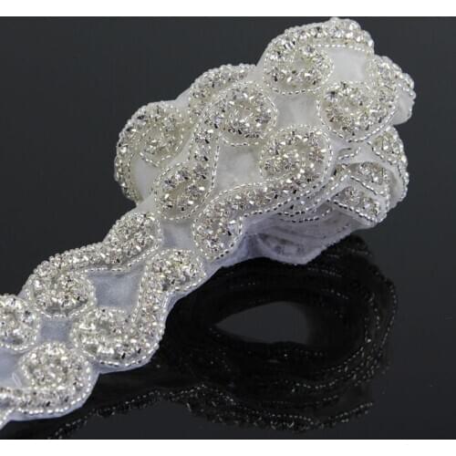 10Yards Hotfix Rhinestone Bridal Belt Crystal Wedding Iron on Rhinestone Trim Chain Bridesmaid Women Dress Accessories