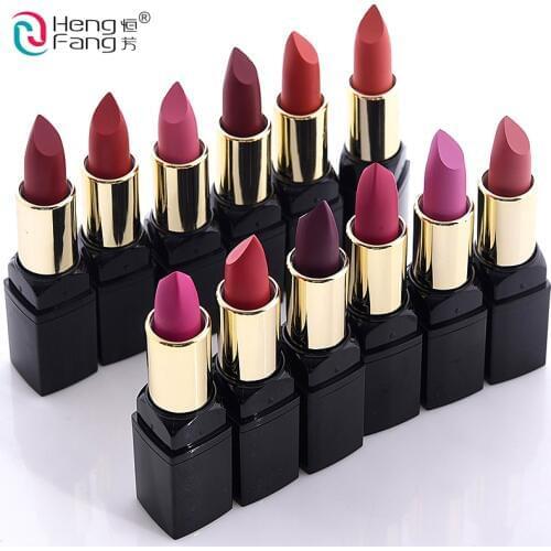 12pcs/Set lip kit matte Velvet Lipstick Long Lasting Nutritious Lip Sticks Lip Balm Lips Makeup Batom Cosmetic HengFang