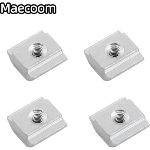 20pcs/lot 2020 M3 M4 M5 T Block Square nuts T-Track Sliding Hammer Nut for Fastener Aluminum Profile 3D Printer parts CNC