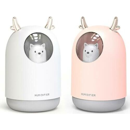 300ml Bear LED Ultrasonic USB Air Humidifier Aroma Essential Table Oil Diffuser