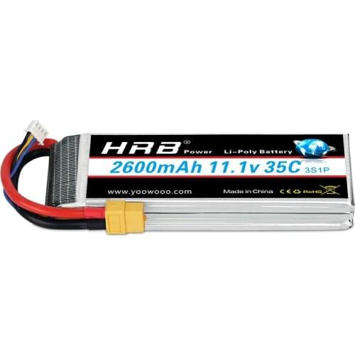 HRB 3S Lipo Battery 11.1v 2600mAh 35C 70C for RC Cars Boat fpv drones Helicopter Quadcopter Airplane AKKU Bateria