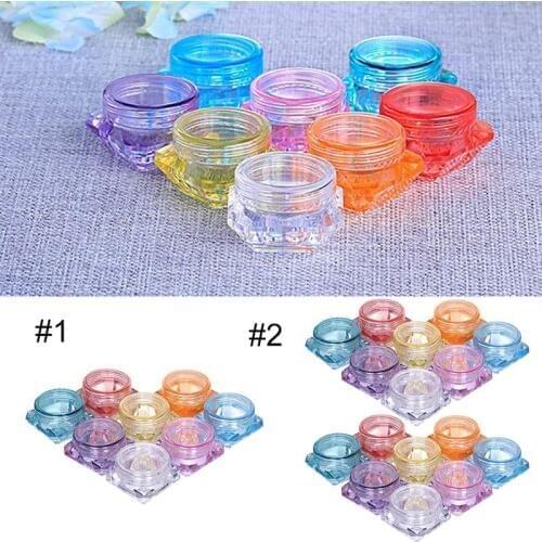 0.18oz Colorful Empty Plastic Clear Cosmetic Jars Makeup Container Lotion Bottle Vials Face Cream Sample Pots Gel Box for Travel