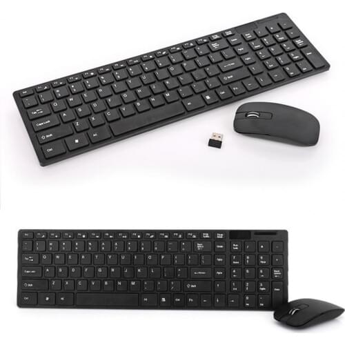 Wireless Mouse Keyboard Kit Combo Ultra-Thin Portable ABS 104 Keys 2.4GHz Silent Design Keyboard for Windows for Mac for Android