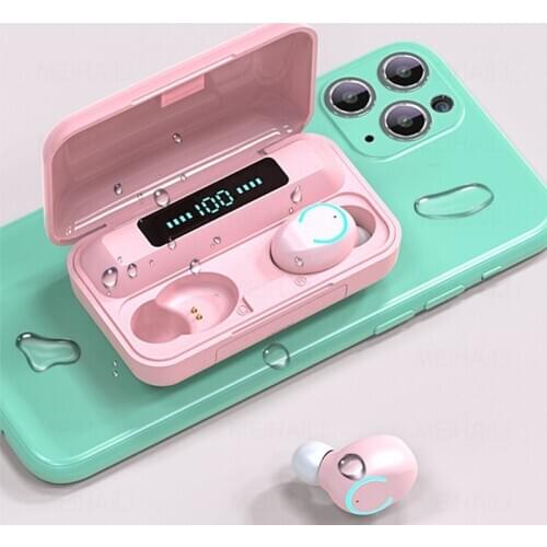 New F9 Wireless Headphones Bluetooth 5.0 Earphone TWS HIFI Mini In-ear Sports Running Headset Earbuds Support iOS/Android Phones