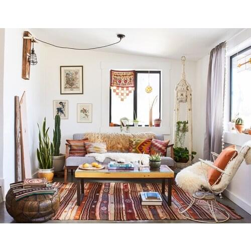 Bohemian tapestriesTurkey Manual Weave Wool Kilim Nation Wind Designer Foreign Lands Tribe Style Tapestry Carpet