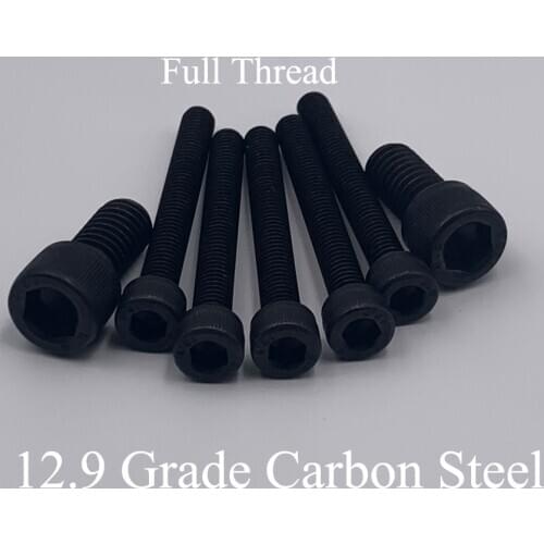 M10 M10*1.25*20/25 M10x1.25x20/25 1.25mm Pitch 12.9 Grade Carbon Steel Full Fine Thread Cap Allen Head Bolt Hexagon Socket Screw