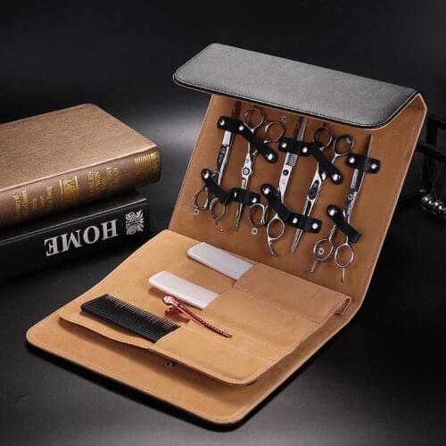 PU Leather Scissors Holder Pouch Cases Tool Portable Bags Pockets for Salon Barber Hair Stylist Hairdressing Hairdresser