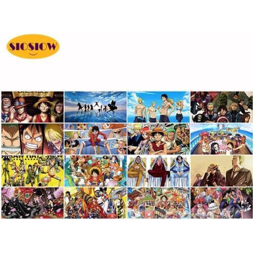 DIY 5D Diamond Painting One Piece Luffy Zoro Japanese Anime Action Figures Full Square Diamond Mosaic Embroidery Decor Room Wall