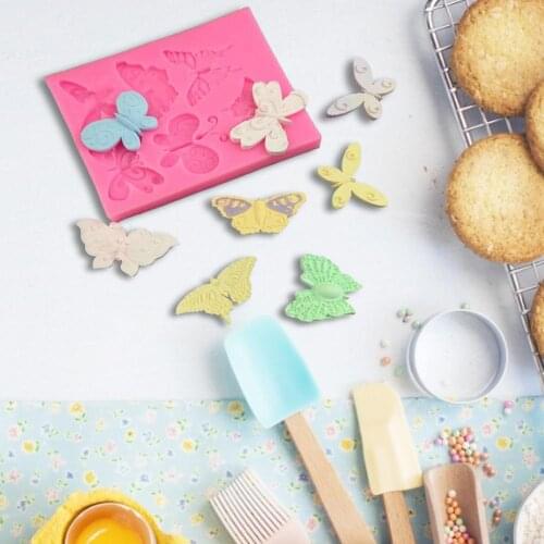DIY Chocolate Butterfly Silicone Mold Fondant Biscuit Baking Cake Decoration Mold Home Kitchen Baking Tools