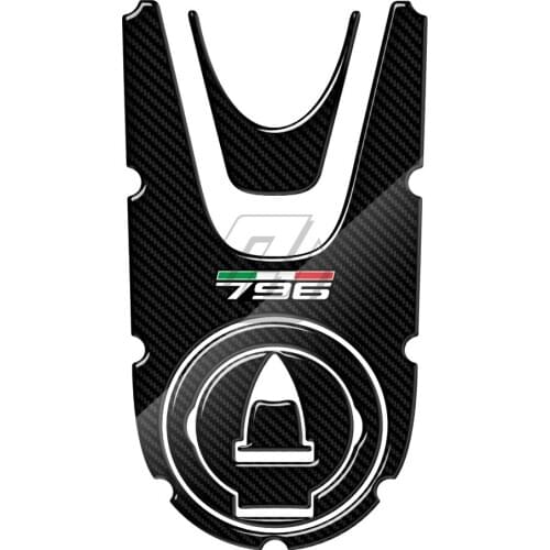 For Ducati Monster 796 2008-2014 3D Carbon-look Motorcycle Gas Cap Sticker Tank Pad Protector