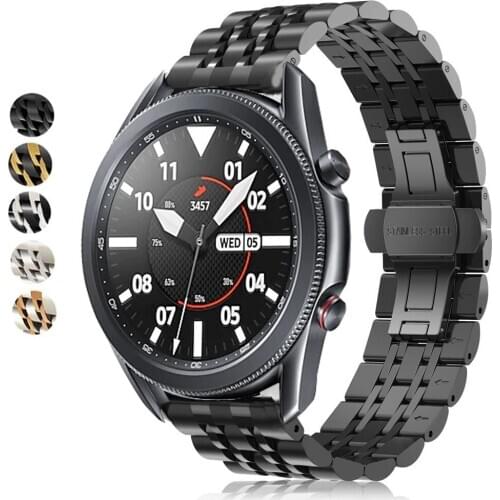 For samsung galaxy watch 3 band 45mm 41mm active 2 galaxy watch 46mm strap Stainless steel correa for huawei watch gt 2e bands