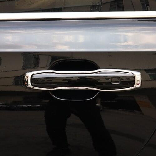 For Volvo XC60 XC90 S90 V90 CC 2018 Car Door knob Decals Chrome ABS Exterior Door Handle Bar Frame Cover Trim Styling Accessory
