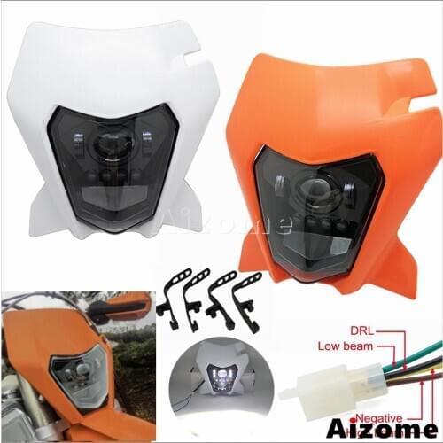 Motorcycle Headlight LED Headlamp Fairing For Headlihgt EXC XC-W EXC-F SMCR 2014-2020 Dirt Bike Supermoto Enduro Head Light