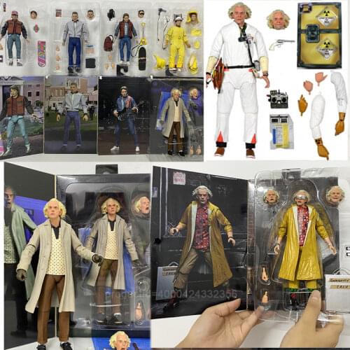 Doc Brown Figure Biff Tannen Marty Mcfly Figure Neca Back To The Future Ⅱ Sports Almanac Ultimate 1955 The 35th Anniversary