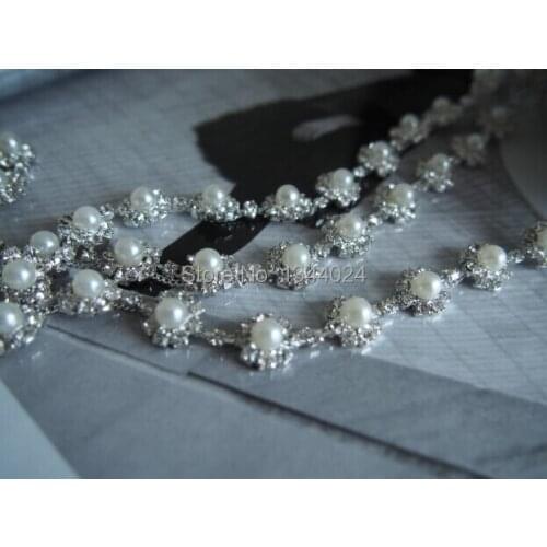 Crystal Rhinestone 5 Yards Chain Trims Color Bridal Appliques Trims Sewing Accessories