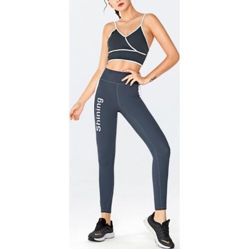 Yoga Set Seamless Workout Women Yoga Sportswear Fitness Bra Sports Suits Contrast Stitching Leggings Sport Women Fitness Suit
