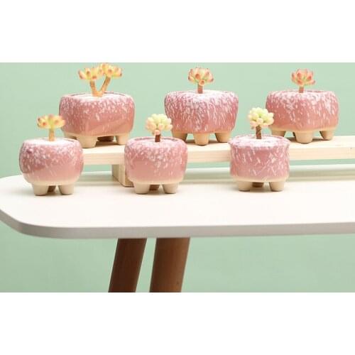 Creative Ceramic Flower Pot Cartoon Animal Plant Balcony Decorations Suculenta Planter Vertical Garden Pots Cute Flowerpot