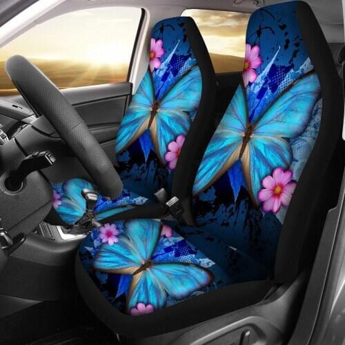 Fashion Car Seat Cover Luxury Coche Chair Protector Case Fahion Butterfly Pattern Family Auto Supplies Customized Dropshipping