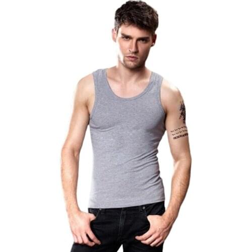 New Style Mens Vest Modal High Quality Mens Bodybuilding Sports Vest Gym Clothing Tank Top Men Mens Clothing