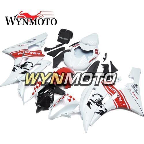 Complete Fairings Kit For Yamaha R6 2006-2007 06 07 Year Injection ABS Plastics Bodywork Motorcycle Red White Cowlings Frame New