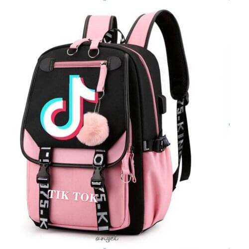 Newest Tik Tok Backpack Capacity Tik tok Students School Shoulder Bag Teentage Laptop Travel Rucksack Birthday Gift Mochilas