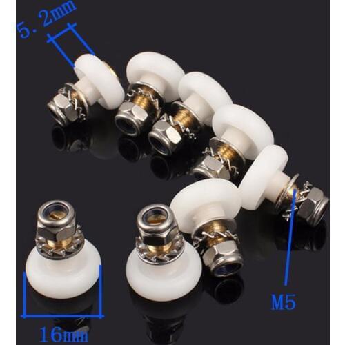 Factory direct shower room pulley, bathroom glass sliding door pulley accessories, brass material sliding pulley