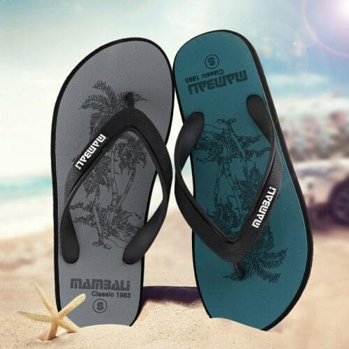 Youth Beach Slippers Summer Cool Breathable Rubber Flip Flops Mens Casual Comfortable Soft Outdoor Non-Slip Holiday Sandals