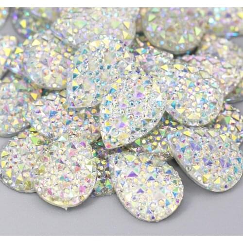 Giltter Crystal AB Resin Rhinestone DR Flatback Glass Crystal For Clothes,Bags,Jeans DIY Non Hotfix Rhinestones For Handicrafts