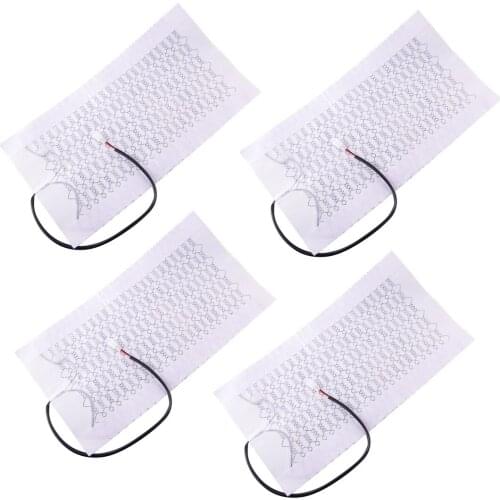 4Pcs Universal Car Carbon Fiber Seat Heated Warmer Pad Cushion With Hi-Off-Lo Switch 12V