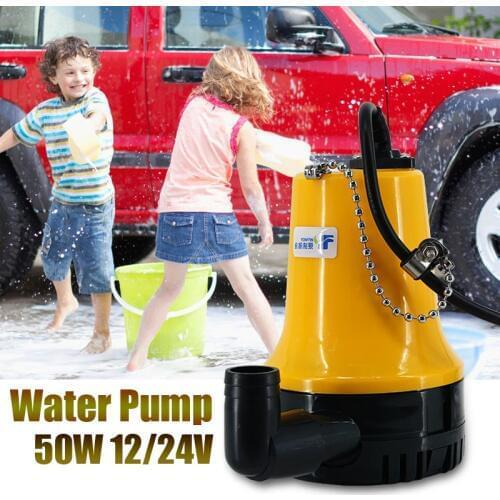 50W 4500L/H 5m DC 12V/24V Solar Water Pump Brushless Motor Water Circulation Submersible Pump Irrigation Fountain Fish Pond
