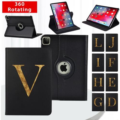 360 Rotating Cover Case for Apple Ipad Air 1 Air 2 9.7"/Air 3 10.5"/Air 4 10.9" Letter Filp Leather Stand Tablet Case + Stylus