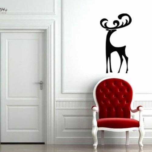 YOYOYU Vinyl Wall Decal Elegant Cute Deer Cartoon Animal Art Removable Home Decoration wall Stickers for Kids Room FD456