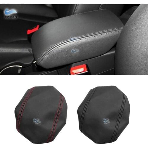 For Audi Q3 2013 2014 2015 2016 2017 2018 Microfiber Leather Car Interior Center Control Armrest Box Protective Cover Trim