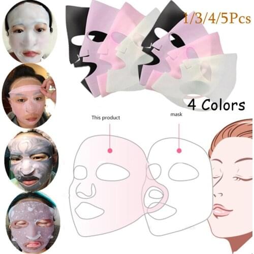 1/3/4/5Pcs Silicone Face Mask Reusable Moisturizing Lifting Firming Anti Wrinkle Prevent Evaporation Steam Beauty Tool