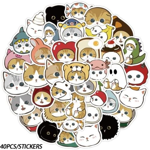 40Pcs New Love decorative animal cat Paper Lable Stickers Crafts And Scrapbooking Decorative Sticker DIY Lovely Stationery