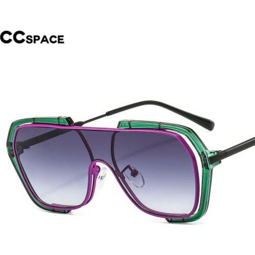 49215 Oversized Goggle One Lens Sunglasses Men Women Fashion Shades UV400 Vintage Glasses