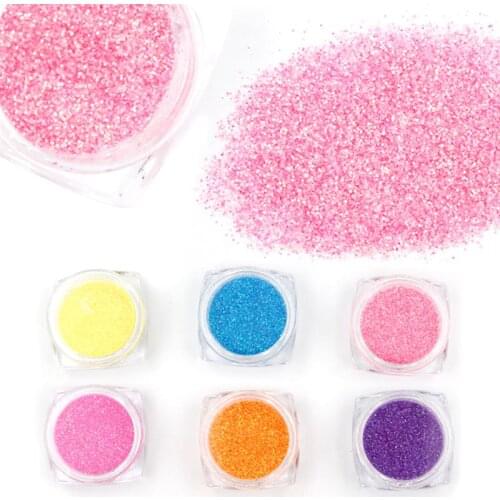 6 Bottles Kapmore Nail Glitter Multi-purpose Fashion Nail Art Glitter Eyeshadow Glitter Shining Nail Powder DIY Manicure Tools