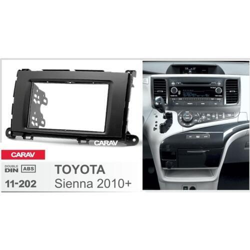 CARAV 11-202 Top Quality Radio Fascia for TOYOTA Sienna 2010+ Stereo Fascia Dash CD Trim Installation Kit