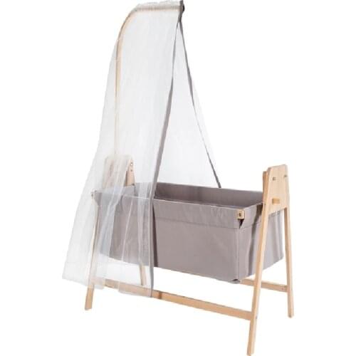 Rocking Wooden Baby Cradles Travel Bed Newborn Children Room Furniture Bed Sleeping Basket Moving Baby Nest