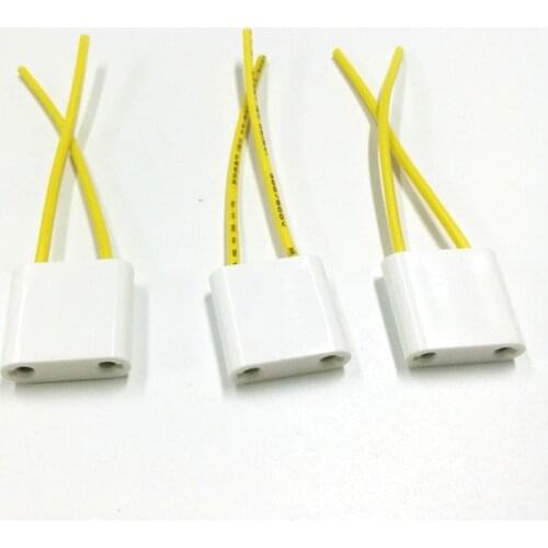 Two Hole Sterilizing Light G5 T8 Fluorescent Lamp Holder T5 G13 Flame Retardancy Thermostability LED Lamp Foot Base with Wire