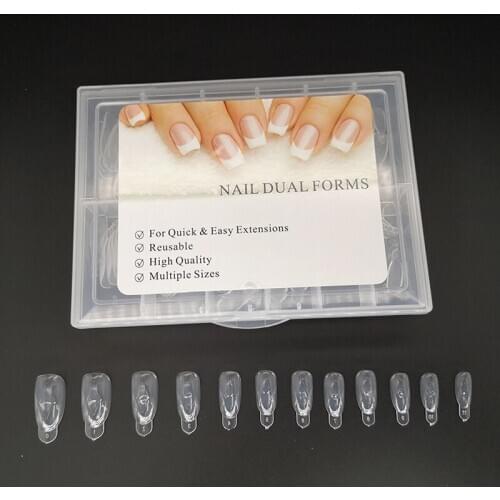 Nail Mold Model Artificial Nail Art Tips Scale 12 Mixed Sizes Tips Extend Forms UV Gel Acrylic Nails System Manicure Salon Tools