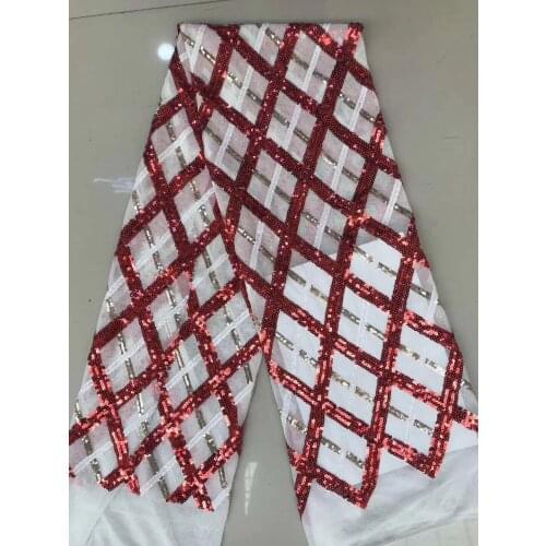 French African Sequin Lace Fabric 2021 High Quality Lace Fabric Nigeria Mesh Lace Fabric Womens Party Dress J35111