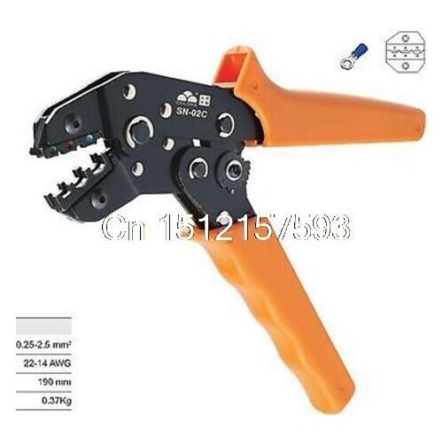 Insulated Terminals Crimping Tool Plier Crimper 0.25-2.5mm2 AWG 24-14