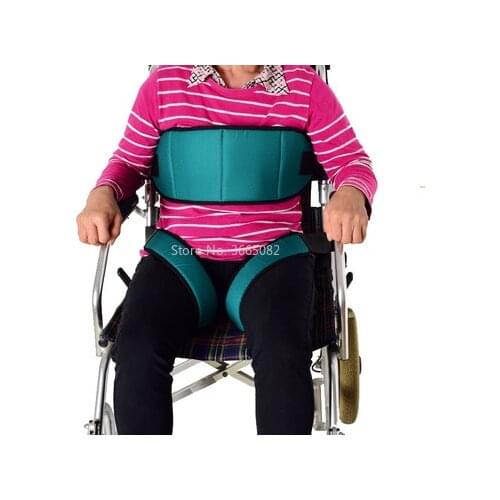 Posture Corrector Adjustable Wheelchair Safety Harness Elderly Patients Wheelchairs Seat Belt Leg Fixing Belt Adjustable
