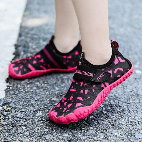 Elastic Sports Wearproof Water Shoes Non Slip Breathable Beach Sneakers Childrens Quick-Dry Wading Shoes
