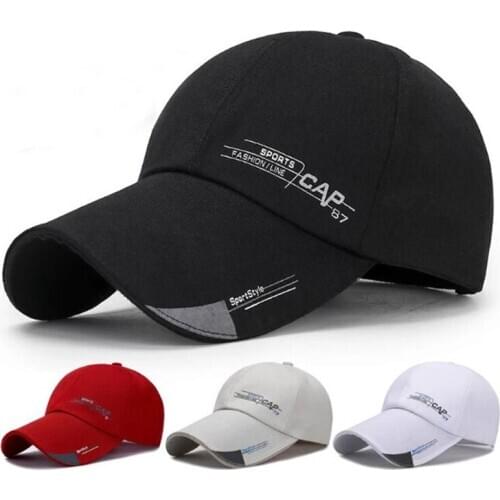Fashion Letters Cotton Baseball Cap for Men Quick Dry Sports Baseball Cap Sun UV Proof Hat for Adult Outdoor Hiphop Golf Cap