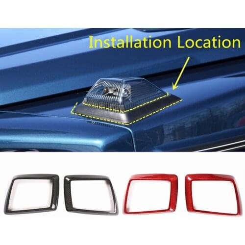 Real Carbon Fiber For Mercedes Benz G class W463 2019-2020 Car Front Hood Turn Signal Air Outlet Frame Cover Trim
